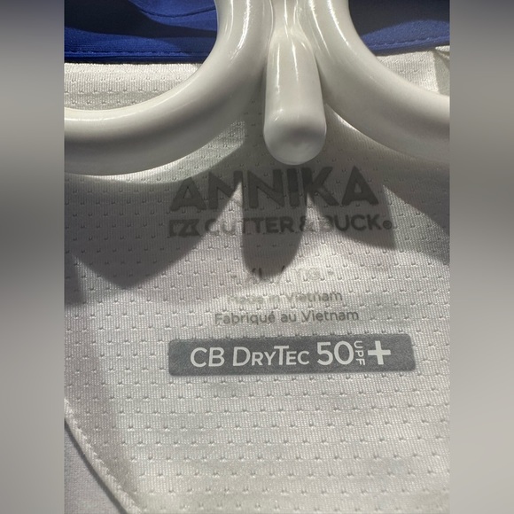 CB Drytec Women’s White + Blue Polo - Picture 3 of 4